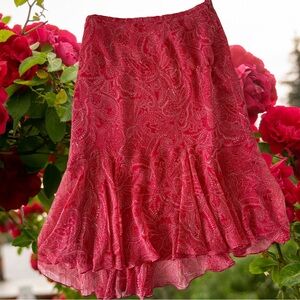 90s paisley midi skirt size 12